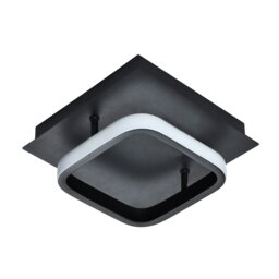 Rackhams Modern Designer Square Strip 3000k LED Ceiling Lighting Fitting in Matte Black - thumbnail 2