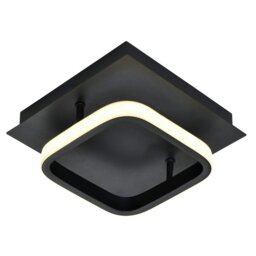 Rackhams Modern Designer Square Strip 3000k LED Ceiling Lighting Fitting in Matte Black