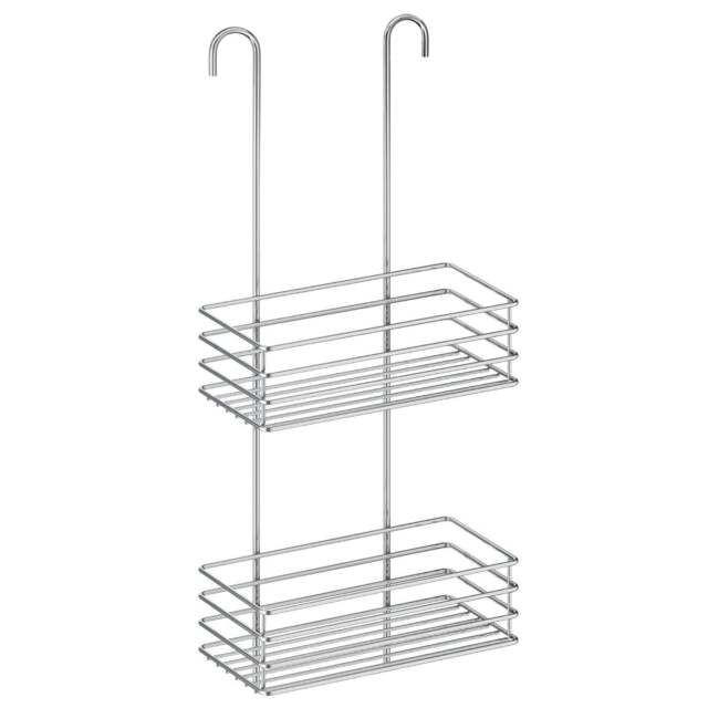 Rackhams Polished Chrome Stainless Steel Double Shower Basket for Shower Mixer - image 1