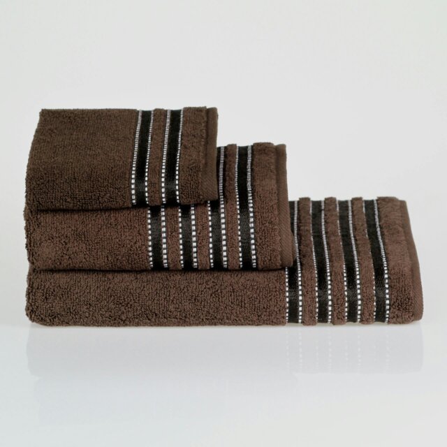 Rackhams Cotton Towel Set - 500 GSM - Hand & Bath Towels - Ultra Soft & Absorbent - Chocolate - Cotton - Chocolate - image 1