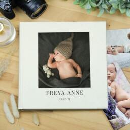Rackhams Personalised New Baby Photo Album - H22.5 x W22.5 x D3cm, 0.94kg - thumbnail 1