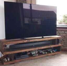 Rackhams TV Stand - S Shape - Length 220cm - Whiskey - thumbnail 6