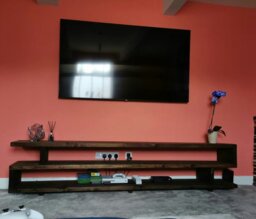 Rackhams TV Stand - S Shape - Length 220cm - Whiskey - thumbnail 5