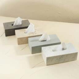 Rackhams Tissue box marble - Four stunning colours - Black - thumbnail 2