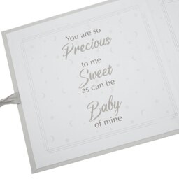 Rackhams Baby Shower Photo Album with Silver Plated Rattle Pram and Booties - thumbnail 4