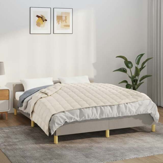 Rackhams Weighted Blanket Light Cream 140x200 cm Single 10 kg Fabric