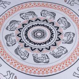 Rackhams Reversible Polycotton Tribal Elephant Duvet Cover and Pillowcase Set - Rust - Super King (220cm x 260cm) - thumbnail 4