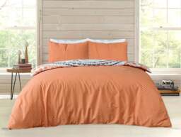 Rackhams Reversible Polycotton Tribal Elephant Duvet Cover and Pillowcase Set - Rust - Super King (220cm x 260cm) - thumbnail 2