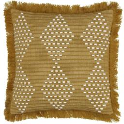 Rackhams Woven Cushion Cover - Gold - 45cm x 45cm - Gold - 100% Polyester