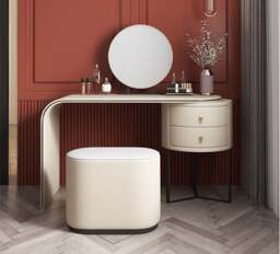Rackhams Noorali Dressing Table with Mirror, More Colors Available - 120cm - Green - With Stool - thumbnail 3