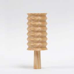 Rackhams Handmade Wooden Zig-Zag Ornament - thumbnail 2