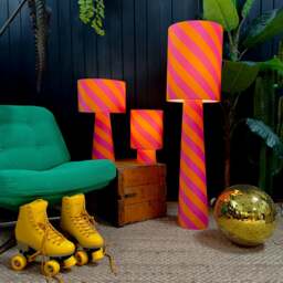 Rackhams Portable Helter Skelter Velvet lamps in Tutti Frutti - Maxi - 112cm Height - Rechargeable LED Bulb - thumbnail 2