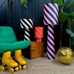 Rackhams Portable Helter Skelter Velvet lamps in Tutti Frutti - Maxi - 112cm Height - Rechargeable LED Bulb - thumbnail 3