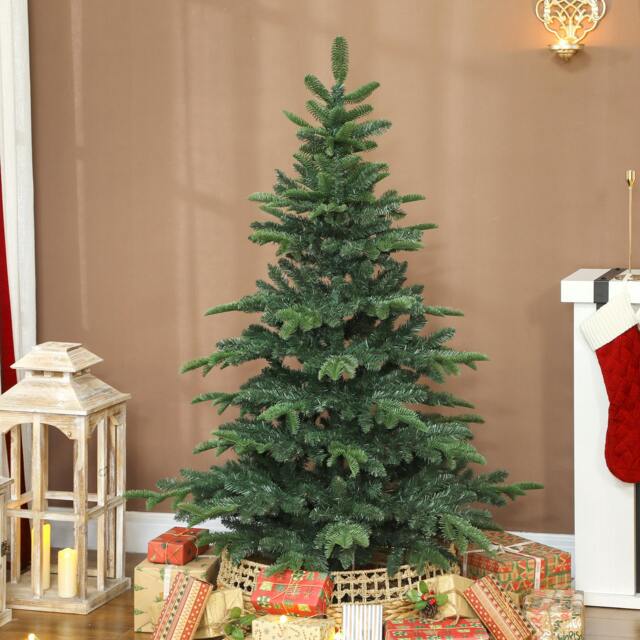 Rackhams 5ft Christmas Tree, Hinged Xmas Tree with Realistic Branches - 107 x 107 x 150 cm - image 1