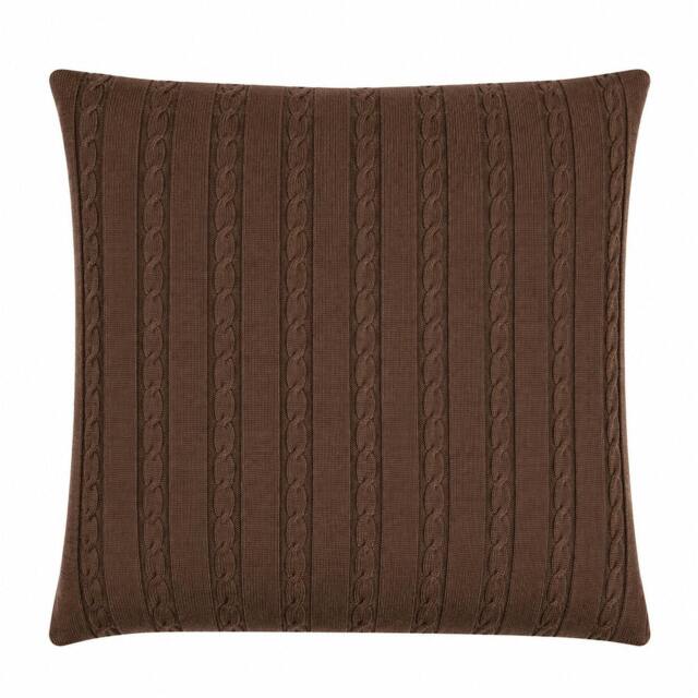 Rackhams Brown Cable Knit Cushion - image 1