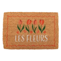 Rackhams Les Fleurs Tulip Natural Coir Welcome Doormat - thumbnail 2