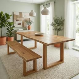 Rackhams Live Edge Table - 200cm - Wide - 120cm - Walnut - thumbnail 2