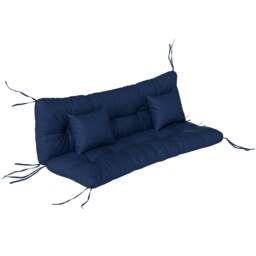 Rackhams Outdoor Seat Cushions Back Cushion with 2 Pillows, Water Repellent Seat Pads for 3-Seater Chair, Swing, Sofa - Green - 150 x 50 x 10 cm - thumbnail 3