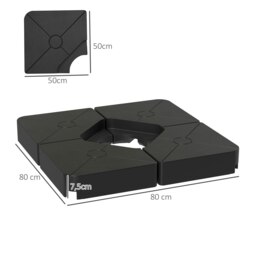 Rackhams Umbrella Weights for Offset Parasols, 64kg Sand/55kg Water Filled - thumbnail 5