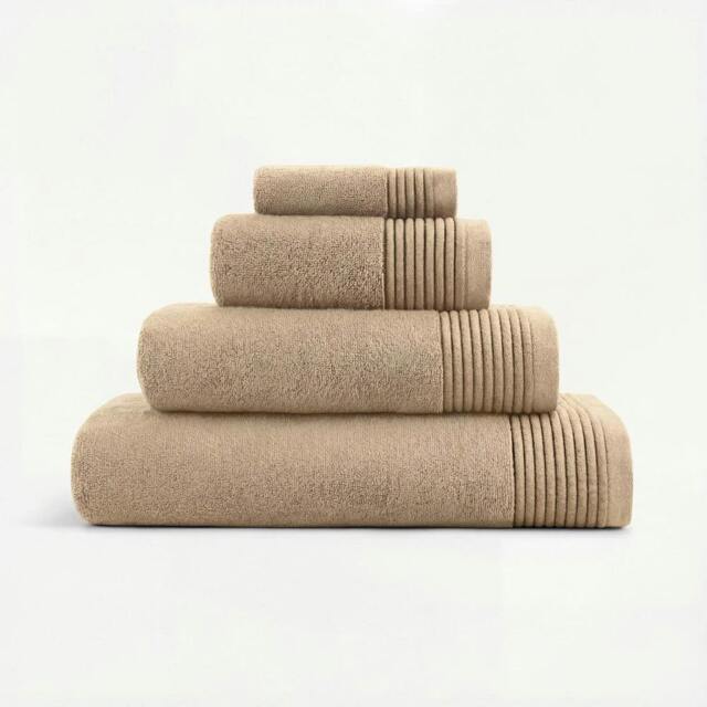 Rackhams Plush Towels - Beige - Bath Towel - image 1