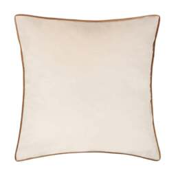 Rackhams Meridian Velvet Cushion Cover - Ecru/Ginger - 45cm x 45cm - Ecru/Ginger - 100% Polyester - thumbnail 1