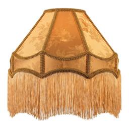 Rackhams Gold Faux Silk Large Victorian Lamp Shade with Textured Floral Decor
