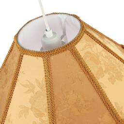 Rackhams Gold Faux Silk Large Victorian Lamp Shade with Textured Floral Decor - thumbnail 5