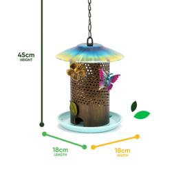 Rackhams Solar Bird Feeder – Hanging Feeder with LED Light - thumbnail 2