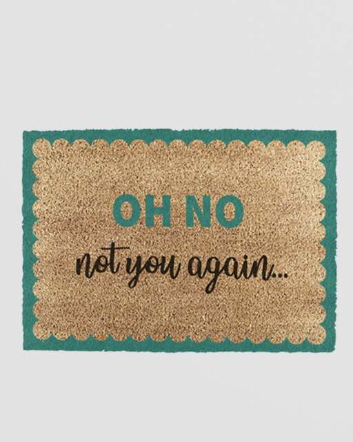 Rackhams Oh No Not You Again Blue Scallop Doormat (60 x 40cm)