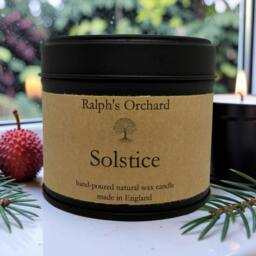 Rackhams Winter Solstice Scented Candle - Matte Black Tin