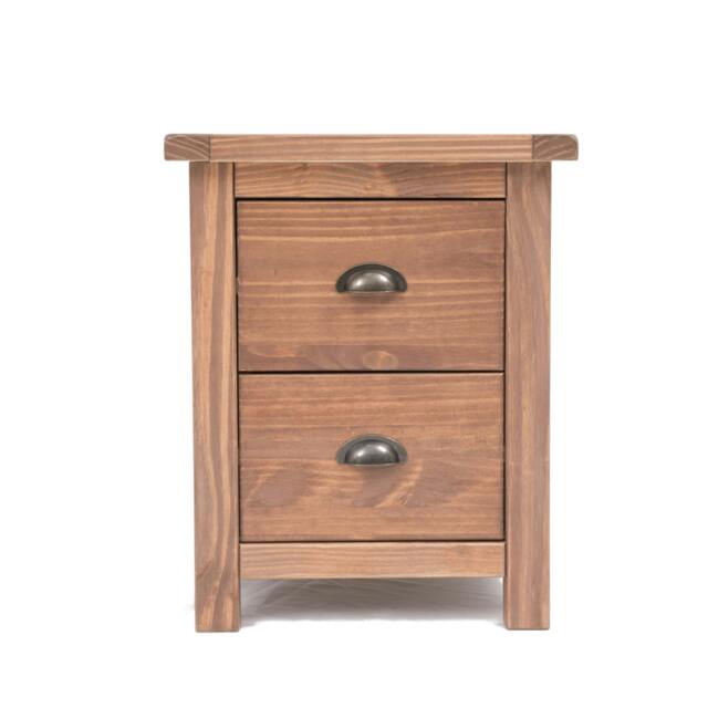 Rackhams Padua 2 Drawer Bedside Table - Light Brown - image 1
