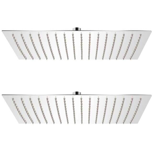 Rackhams Rain Shower Head 2 pcs Stainless Steel 30x40 cm