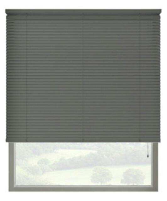 Rackhams Slate Grey 25mm Slat PVC Venetian Blind (152cm Drop) - 175cm - image 1