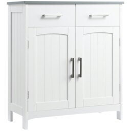 Rackhams Freestanding Bathroom Cabinet with 2 Drawers 2 Doors Adjustable Shelf - thumbnail 2