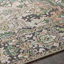 Rackhams Iris-Vintage Green Blue Beige Traditional Boho Rug - 80 x 230 cm - thumbnail 4