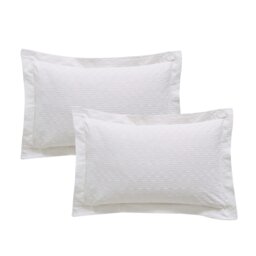 Rackhams 180 Thread Count Waffle Cotton Circle Oxford Pillowcase Pair - 50x75cm  - 2 - thumbnail 3