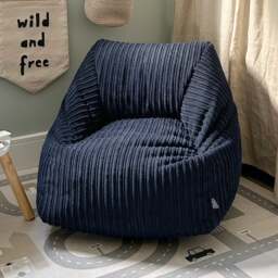 Rackhams Indoor Snuggle Bean Bag Chair for Kids - Children's Jumbo Cord - Slate Grey - thumbnail 3