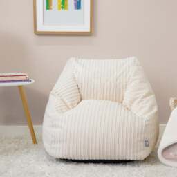 Rackhams Indoor Snuggle Bean Bag Chair for Kids - Children's Jumbo Cord - Slate Grey - thumbnail 4