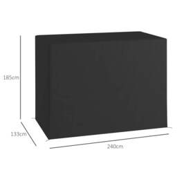 Rackhams 3-Seat Outdoor Garden Swing Chair Protective Cover Water UV Resistant, 240L x 133Wcm, Dark Grey - thumbnail 3