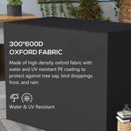 Rackhams 3-Seat Outdoor Garden Swing Chair Protective Cover Water UV Resistant, 240L x 133Wcm, Dark Grey - thumbnail 5