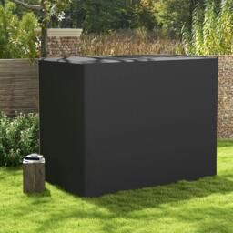 Rackhams 3-Seat Outdoor Garden Swing Chair Protective Cover Water UV Resistant, 240L x 133Wcm, Dark Grey - thumbnail 2