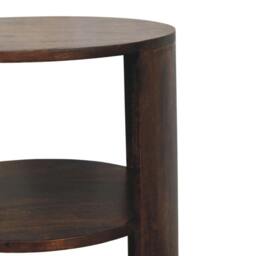 Rackhams Artisan Solid Wood Ventura Side Table, 2 shelf - thumbnail 4