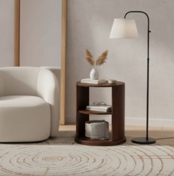 Rackhams Artisan Solid Wood Ventura Side Table, 2 shelf - thumbnail 1