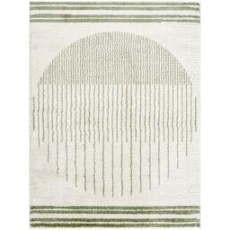 Rackhams Fossay Shag-Washable Beige Brown Green Grey Global High Pile Rug - 200 x 275 cm - thumbnail 2