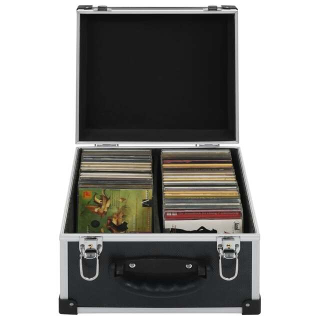 Rackhams CD Case for 40 CDs Aluminium ABS Black