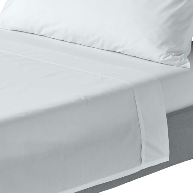 Rackhams Crisp & Cool 200 TC Egyptian Cotton Percale Flat Sheet - White - Super King - image 1