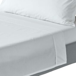 Rackhams Crisp & Cool 200 TC Egyptian Cotton Percale Flat Sheet - White - Super King - thumbnail 1