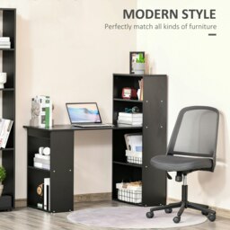 Rackhams 120cm Computer Desk Bookshelf Writing Table Workstation - 1 - thumbnail 5