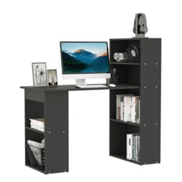 Rackhams 120cm Computer Desk Bookshelf Writing Table Workstation - 1 - thumbnail 3