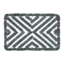 Rackhams Wire Rectangular Boot Scraper Mat - Grey/Silver - 40cm x 60cm - Grey/Silver - 100% Mixed